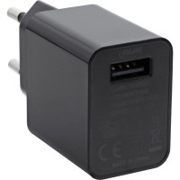 Adaptateur d'alimentation USB Inline® Single, 100-240V à 5V / 2,5A, noir