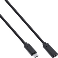Câble USB 3,2 Inline®, mâle / femelle de type C, noir, 0,5 m