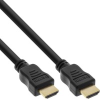 INLINE® HID Câble HDMI à grande vitesse avec Ethernet, 4K2K, M / M, Noir, Contacts dorés, 5m
