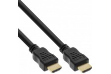 INLINE® HID Câble HDMI à grande vitesse avec Ethernet, 4K2K, M / M, Noir, Contacts dorés, 5m