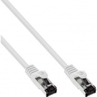 Câbles de patch Inline® S / FTP PIMF CAT.8.1 Halogène gratuit 2000 MHz blanc 7,5m