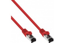 Câbles de patch Inline® S / FTP PIMF CAT.8.1 Halogène gratuit 2000 MHz rouge 7,5m