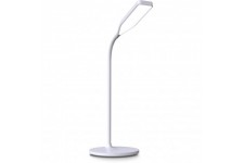 Lampe à table LED Inline® Smarthome avec chargeur Qi et Plug USB A F, blanc