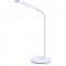 Lampe à table LED Inline® Smarthome avec chargeur Qi et Plug USB A F, blanc