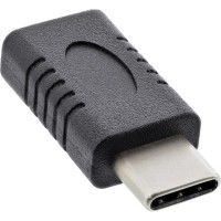 Adaptateur Inline® USB 3.2 Gen.2, mâle de type C femelle C, argent