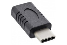 Adaptateur Inline® USB 3.2 Gen.2, mâle de type C femelle C, argent