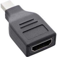 Convertisseur INLINE® DisplayPort, Mini Displayport Male à HDMI Femme, Fullhd / 60Hz, noir