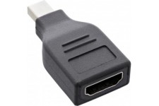 Convertisseur INLINE® DisplayPort, Mini Displayport Male à HDMI Femme, Fullhd / 60Hz, noir