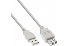 Câble d'extension USB 2.0 INLINE® Un mâle à femelle gris 2m