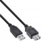 Câble d'extension USB 2.0 Inline® Type d'un mâle à femelle Black 2M