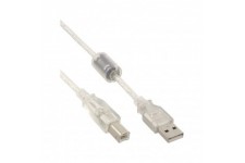 Câble USB 2.0 Inline® A à B mâle avec étranglement de ferrite 7m