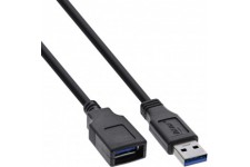 Câble USB 3.0 Inline® Type d'un mâle pour taper une femelle noire 5m