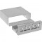 Boîte de point de consolidation de bureau Inline® 6x Keystone RJ45, métal, gris clair Ral7035