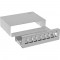 Boîte de point de consolidation de bureau Inline® 8x Keystone RJ45, métal, gris clair Ral7035