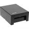 Boîte de points de consolidation de bureau Inline® 4x Keystone RJ45, métal, noir Ral9005
