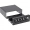 Boîte de points de consolidation de bureau Inline® 6x Keystone RJ45, métal, noir Ral9005
