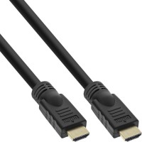 INLINE® HID Câble HDMI à grande vitesse avec Ethernet, 4K2K, M / M, Noir, Contacts dorés, 10m