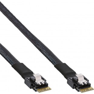 Inline® Slim Sas Kabel, SFF-8654 ZU SFF-8654, 24 Go / s, 0,5m