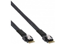 Inline® Slim Sas Kabel, SFF-8654 ZU SFF-8654, 24 Go / s, 0,5m
