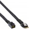 INLINE® SLIM SAS KABEL, SFF-8654 ZU MINI SAS HD SFF-8643, 24 Go / s, 1M