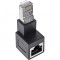 Adaptateur de cordon de patch Inline® Cat.6A, bouchon / douille RJ45, incliné à 90 ° vers le bas