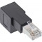 Adaptateur de cordon de patch Inline® Cat.6A, bouchon / douille RJ45, incliné à 90 ° vers le bas