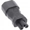 Adaptateur d'alimentation Inline® IEC 60320 C14 / C5, Cable / ordinateur portable de l'appareil froid à 3 broches