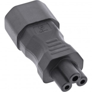 Adaptateur d'alimentation Inline® IEC 60320 C14 / C5, Cable / ordinateur portable de l'appareil froid à 3 broches