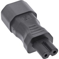 Adaptateur d'alimentation Inline® IEC 60320 C14 / C7, câble de dispositif froid à 3 broches à 2 broches