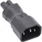 Adaptateur d'alimentation Inline® IEC 60320 C14 / C7, câble de dispositif froid à 3 broches à 2 broches