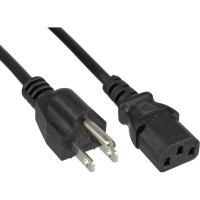 40pcs. Pack Bulk-Pack Inline® Power Cable Power Plug USA à 3 broches Connecteur IEC C13 18 AWG 1,8M