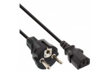 35pcs. Pack Bulk-Pack Inline® Power Cable allemand 3 broches IEC C13 H05VV-F 3x0,75 mm² Noir 1,8 m