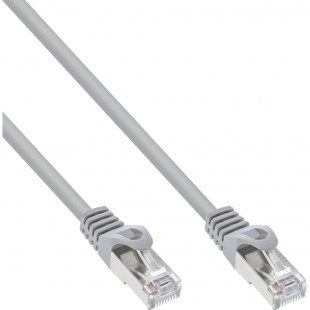 300pcs. Pack Bulk-Pack Inline® Patch Cable, SF / UTP, Cat.5E, Gray, 0,25 m