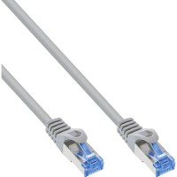Câble de patch Inline®, cat.6a, s / ftp, TPE flexible, gris, 10m