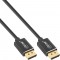 Câble INLINE® DisplayPort 1.4, mince, 8k4k, noir, or, 0,5 m
