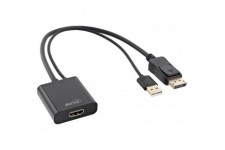 INLINE® HDMI F à DisplayPort M Cable convertisseur, 4K, noir / or, 0,3 m