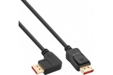 Câble INLINE® DisplayPort 1.4, 8k4k, à angle droit, noir / or, 2M