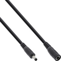 Câble d'extension DC Inline®, Plux DC Male / Femme 4.0x1,7 mm, 0,5m