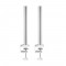 Colonnes de montage Inline® Slatwall en aluminium, pour le panneau de montage de la table, ensemble de 2