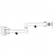 Support de moniteur à slatwall inline® long, blanc