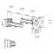 Support de moniteur à slatwall inline® long, blanc