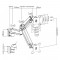 Porte-moniteur en licenciement inline® slatwall, gris argenté