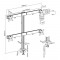 Support de bureau en aluminium Inline® pour 4 moniteurs jusqu'à 32 ", 8 kg