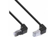 Câble de patch Inline® vers le haut / bas angle, S / FTP (PIMF), cat.6, 250 MHz, PVC, cuivre, noir, 2,36 m