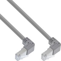 Câble de patch Inline® Deux côté baisse de pêche, S / FTP (PIMF), cat.6, 250 MHz, PVC, cuivre, gris, 1,1 m