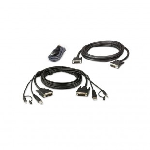 ATEN 2L-7D02UDX3 KVM Câbles KVM, USB DVI-D double lien double affichage Secure KVM, 1,8 m