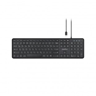 Périxx Periboard-210 C, DE, cordon USB, clés silencieuses, noir