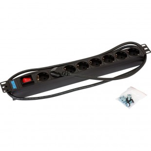Triton Rab-PD-X04-A1 19 "Stand de socket 1U 8x Contact protecteur avec commutateur