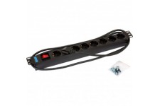 Triton Rab-PD-X04-A1 19 "Stand de socket 1U 8x Contact protecteur avec commutateur