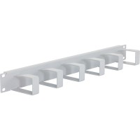 Triton RAC-VP-X21-A1 19 "Panneau de gestion des câbles 1U, 6 supports métalliques 40x70 mm, gris